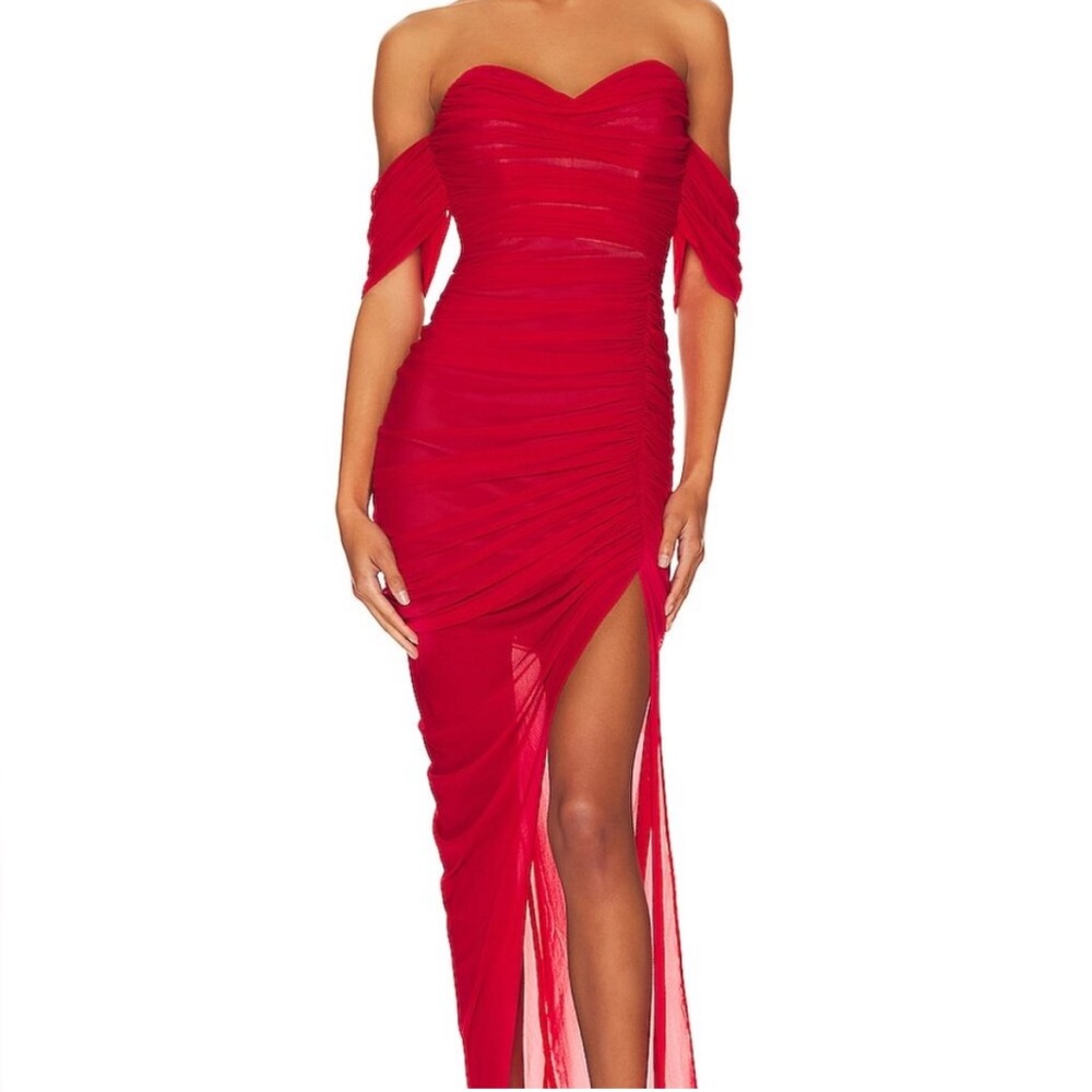 NOOKIE Dita Red Mesh Stretchy Dress Fits Size M